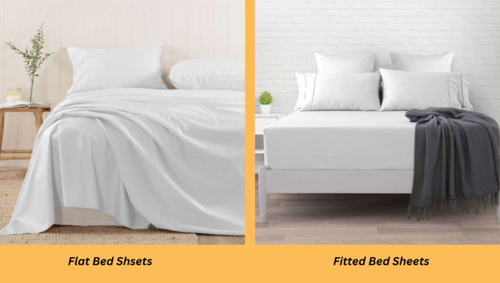 flat bed sheets an fitted bed sheets