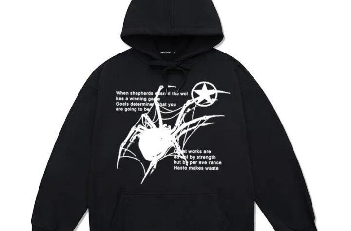 Spider Hoodie Black