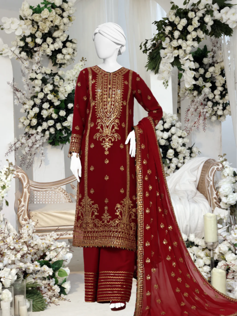 luxury unstitched formal suits for women in Pakistan